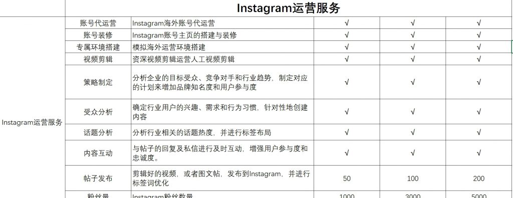Instagram代运营